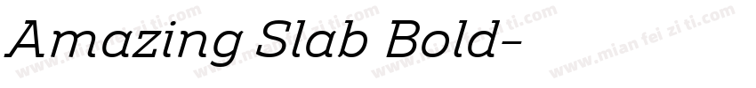 Amazing Slab Bold字体转换